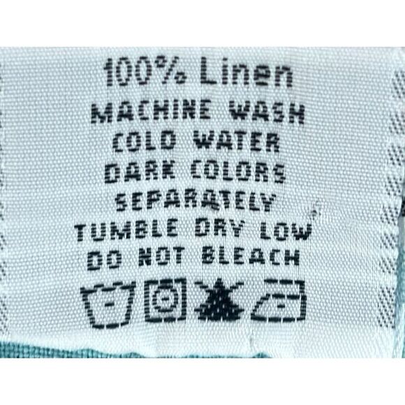 Click Color Me Cotton Tunic Top Size Medium 100% Linen Aqua Flowy Coastal Beachy - Picture 6 of 7